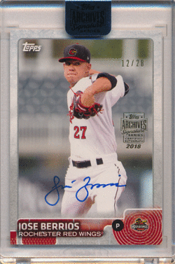 Jose Berrios MLB 2018 Topps Archives 2015 Topps Pro Debut Buyback Signature Auto 12/28
