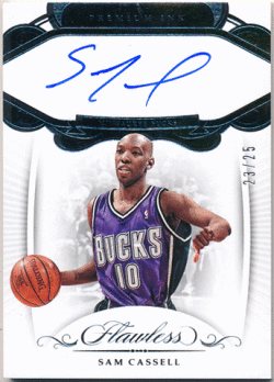 Sam Cassell NBA 17-18 Panini Flawless Premium Ink Signature Auto 23/25