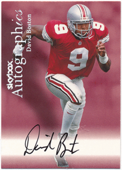 David Boston NFL 1999 Skybox Autographics RC Signature Auto