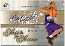 Maurice Williams NBA 03-04 UD SP Signature Scripts for Success Auto 182/250