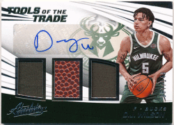 D.J. Wilson NBA 17-18 Panini Absolute Memorabilia Tools of the Trade Jersey Ball Auto 087/149