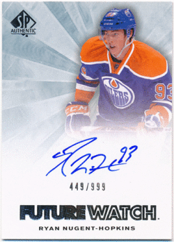 Ryan Nugent-Hopkins NHL 11-12 UD SP Authentic RC Future Watch Signature Auto 449/999