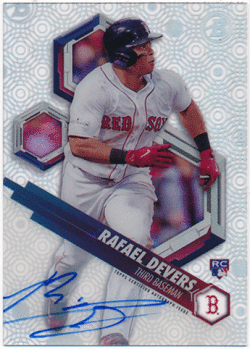 Rafael Devers MLB 2018 Bowman High Tek RC Signature Auto