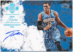 Tobias Harris NBA 15-16 Panini Court Kings Impressionist Ink Sapphire Signature Auto 19/25