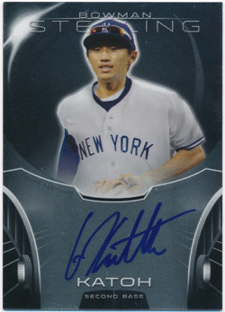 加藤豪将 MLB 2013 Bowman Sterling Signature Auto Gosuke Katoh