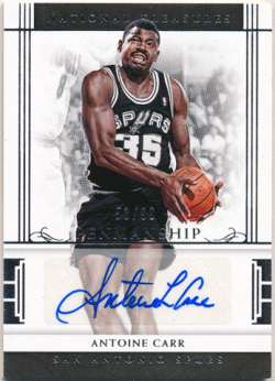 Antoine Carr NBA 2016-17 Panini National Treasures Penmanship Signatures Auto 53/99
