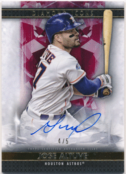 Jose Altuve MLB 2019 Topps Diamond Icons Red Signature Auto 4/5