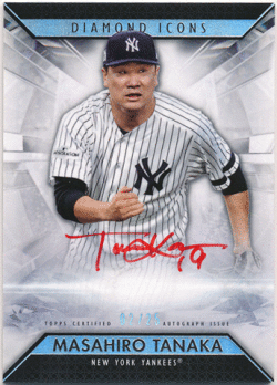 田中将大 MLB 2019 Topps Diamond Icons Signature Auto Red Ink 02/25 Masahiro Tanaka