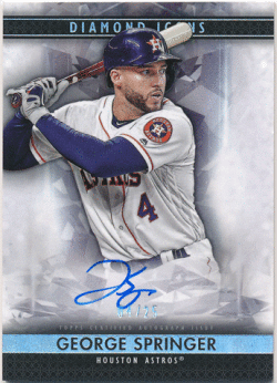 George Springer MLB 2019 Topps Diamond Icons Signature Auto 04/25 Jersey Number