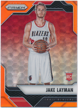 Jake Layman NBA 16-17 Panini Prizm RC Orange Prizm 04/49