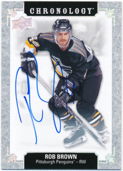Rob Brown NHL 18-19 UD Chronology Signature Auto