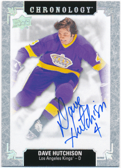 Dave Hutchison NHL 18-19 UD Chronology Signature Auto