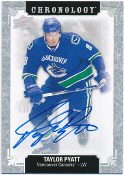 Taylor Pyatt NHL 18-19 UD Chronology Signature Auto
