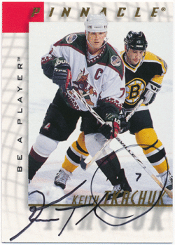 Keith Tkachuk NHL 97-98 Pinnacle Be A Player Signature Auto