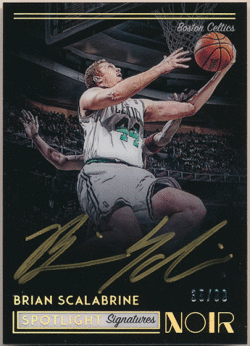 Brian Scalabrine NBA 18-19 Panini Noir Spotlight Signature Auto 35/99