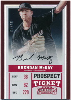 Brendan McKay 2017 Panini Contenders Draft Picks Prospect Ticket Signature Auto 85/99