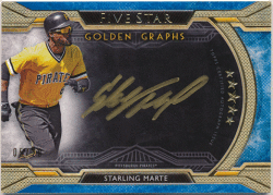 Starling Marte MLB 2018 Topps Five Star Golden Graphs Signature Auto 05/20