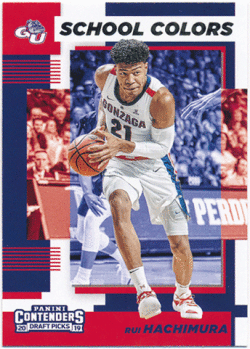 八村塁 NBA 2019 Panini Contenders Draft Picks School Colors Rui Hachimura