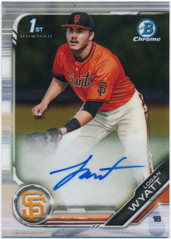 Logan Wyatt MLB 2019 Bowman Chrome 1st Bowman Signatures Auto
