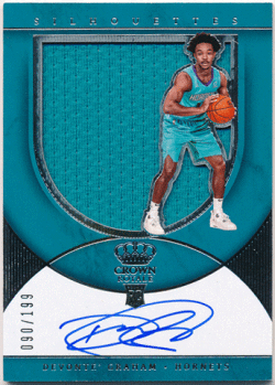 Devonte' Graham NBA 18-19 Panini Crown Royale RC Silhouettes Jersey Auto 090/199