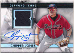 Chipper Jones MLB 2019 Topps Diamond Collection Signature Jersey Auto 09/10