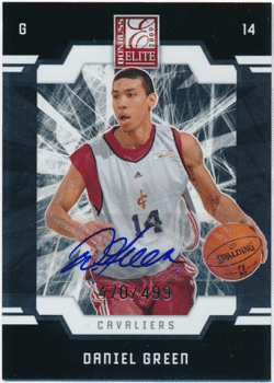 Daniel Danny Green NBA 09-10 Panini Elite RC Signature Auto 470/499