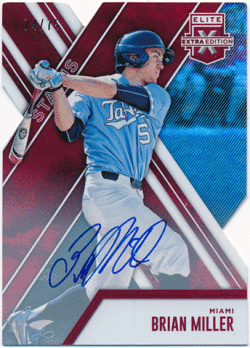 Brian Miller 2017 Panini Elite Extra Edition Status Die Cut Signatures Auto 74/75