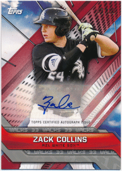 Zack Collins MLB 2017 Topps Pro Debut Red Signature Auto 07/10