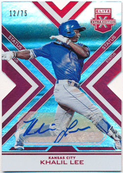 Khalil Lee 2016 Panini Elite Extra Edition Status Die Cut Signature Auto 12/75