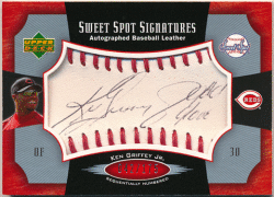 Ken Griffey Jr. MLB 2005 Upper Deck Sweet Spot Signatures Auto 042/175 Gold Glove インスクリプション入り