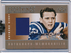 Raymond Berry 2010 Sportkings Series D Autograph Memorabilia Silver Version