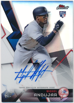 Miguel Andujar MLB 2018 Topps Finest RC Refractor Signature Auto
