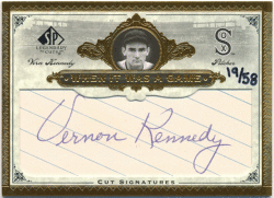 Vern Kennedy MLB 2006 UD SP Legendary Cuts When it was a Game Cut Auto 19/58