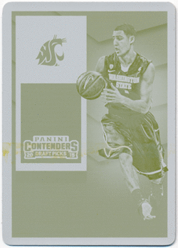 Klay Thompson NBA 2015 Panini Contenders Draft Picks Yellow Plate 1/1