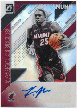 Kendrick Nunn NBA 2019-20 Panini Donruss Optic RC Prizm Signature Series Auto