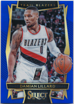 Damian Lillard NBA 2016-17 Panini Select Blue Prizm 287/299