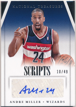 Andre Miller NBA 2013-14 Panini National Treasures Scripts Signature Auto 10/49