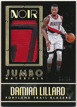 Damian Lillard NBA 2016-17 Panini Noir Jumbo Materials Patch 20/25