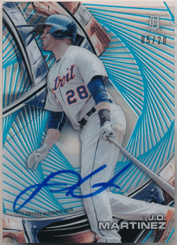 J.D. Martinez MLB 2016 Topps High Tek Sky Rainbow Signature Auto 05/20 Asia Only Parallel