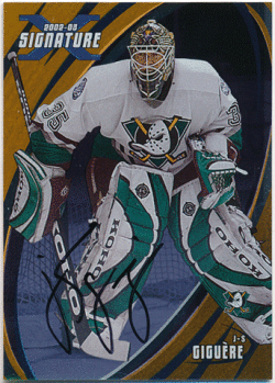 J-S Jean Sebastian Giguere NHL 2002-03 Be A Player BAP Signature Gold Auto
