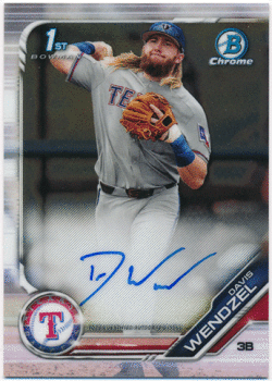 Davis Wendzel MLB 2019 Bowman Chrome 1st Bowman Signature Auto