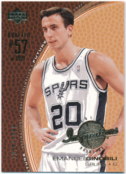 Emanuel Ginobili NBA 2001-02 Upper Deck Inspirations XRC 2034/2999