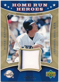 松井秀喜 MLB 2004 Upper Deck Sweet Spot Home Run Heroes Jersey Swatch 164/199 Hideki Matsui