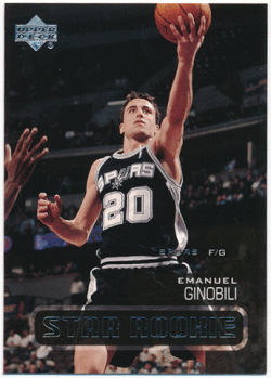 Emanuel Manu Ginobili NBA 2002-03 Upper Deck RC Star Rookie Card