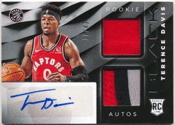 Terence Davis NBA 2019-20 Panini Black RC Signature Patch Auto 11/49