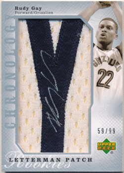 Rudy Gay NBA 2006-07 Upper Deck Chronology RC Signatures Auto 59/99