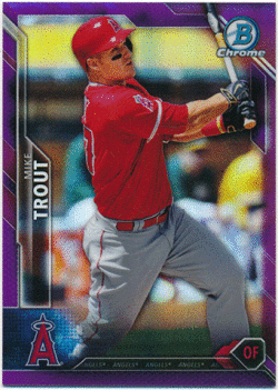 Mike Trout MLB 2016 Bowman Chrome Purple Refractor 161/250