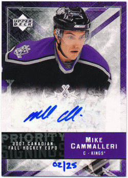 Mike Cammalleri NHL 2007 Canadian Fall Hockey Expo Upper Deck Signature Auto 02/25