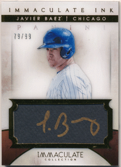 Javier Baez 2014 Panini Immaculate Collection Immaculate Ink Signature Auto 79/99