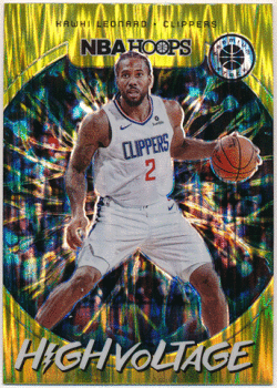 Kawhi Leonard NBA 2019-20 Panini Hoops Premium Stock High Voltage Prizm